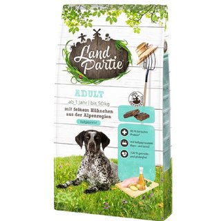 Hundefutter LAND PARTIE Trockenfutter, fr adult Hunde, 100% getreidefrei, bis zu 70% Fleischanteil 810441, 1,5 kg