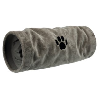 Katzen Spieltunnel 60 cm lang, 20 cm , aus Plsch, eingenhte Raschelfolie regt zum Spielen an