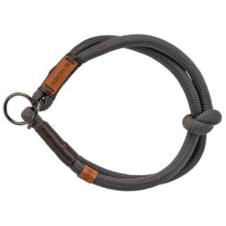 Hunde Halsband BE NORDIC Zug-Stopp-Halsband in versch. Gren, Farbe dunkelgrau / braun, Tau, gewebt Hals 55 cm/ 13 mm