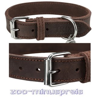 Hundehalsband LEDER Rustic Fettleder-Halsband, hochwertiges Fettleder