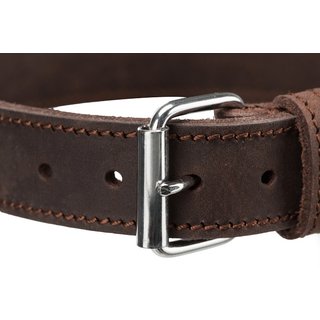 Hundehalsband LEDER Rustic Fettleder-Halsband, hochwertiges Fettleder