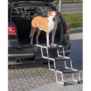 Hunde Falt-Treppe Petwalk fr KFZ.  Breite: 37 cm Hhe: bis zu 57 cm Tiefe: bis zu 120 cm