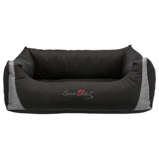 Hunde Bett SAMOA in versch. Gren. Farbe schwarz und grau, VITAL Bette mit Liegekomfort f. die Wirbelsule 28385 65x50 cm schwarz