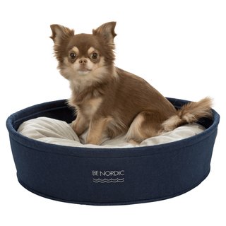 Hundebett BE NORDIC Maße: ø 45 cm blau, formstabil durch verstärkten Rand