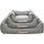 Hundebett - Be Eco Bett Danilo - in versch. Größen, mit Endekissen, Bezug abnehmbar 37505  60 × 50 cm grau